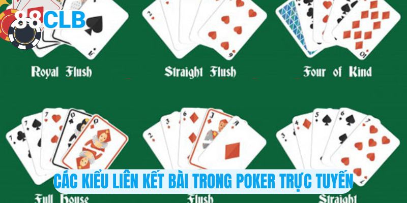 Các kiểu liên kết bài trong poker trực tuyến